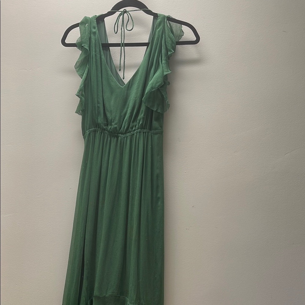 HD in Paris Green Empire Waist Ruffled Sundress